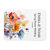 Wildblume Symphonie: Buntes Frühlingswasser Magnet (Horizontal)