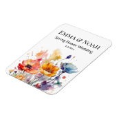 Wildblume Symphonie: Buntes Frühlingswasser Magnet (Linke Seite)