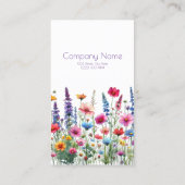 Wildblume Symphony-Business Cards Visitenkarte (Rückseite)