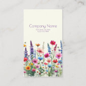 Wildblume Symphony-Cream-Business Cards Visitenkarte (Rückseite)