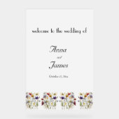 Wildblume Symphony: Vibranly Watercolor Art Acrylschild (Vorderseite)