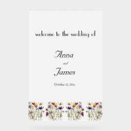 Wildblume Symphony: Vibranly Watercolor Art Acrylschild