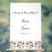 Wildblume Symphony: Vibranly Watercolor Art Acrylschild (Neutral)