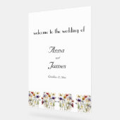 Wildblume Symphony: Vibranly Watercolor Art Acrylschild (Winkel)