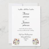 Wildblume Symphony: Vibranly Watercolor Art Einladung (Vorderseite)