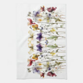 Wildblume Symphony: Vibranly Watercolor Art Geschirrtuch (Vertikal)