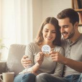 Wildblume Symphony: Vibranly Watercolor Art Runder Aufkleber