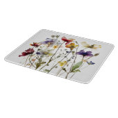 Wildblume Symphony: Vibranly Watercolor Art Schneidebrett (Ecke)