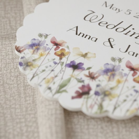 Wildblume Symphony: Vibranly Watercolor Art Untersetzer