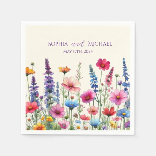 Wildblume Symphony Wedding - Napkins Serviette (Vorderseite)