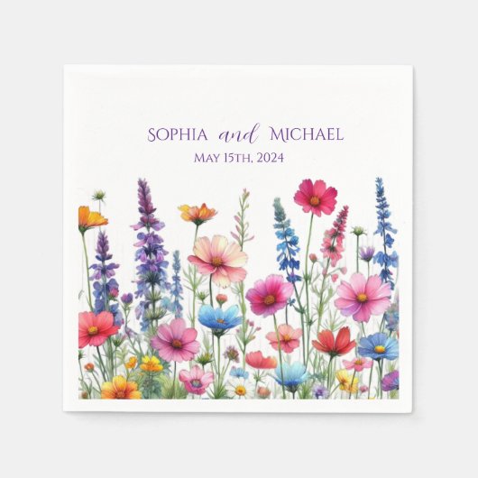 Wildblume Symphony Wedding - Napkins Serviette (Vorderseite)