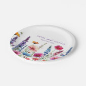 Wildblume Symphony-Wedding- Pappteller (Schrägansicht)