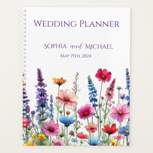 Wildblume Symphony-Wedding-Planner Planer (Vorderseite)