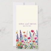 Wildblume Symphony - Wedding Program - (Vorderseite)