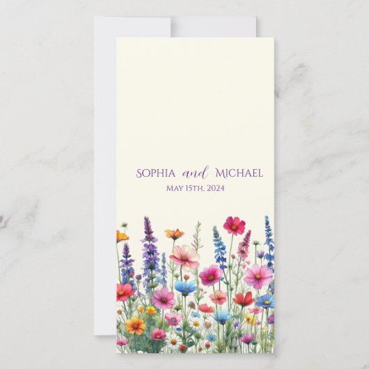 Wildblume Symphony - Wedding Program - (Vorderseite)