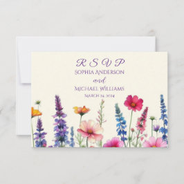 Wildblume Symphony Wedding RSVP Karte