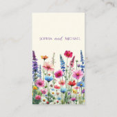 Wildblume Symphony Wedding-Save the Date- Visitenkarte (Rückseite)