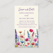 Wildblume Symphony Wedding-Save the Date- Visitenkarte (Vorderseite)