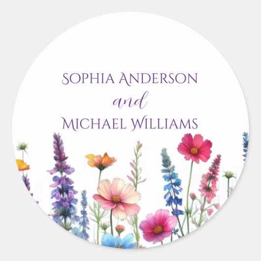 Wildblume Symphony - Wedding Stickers (Vorderseite)