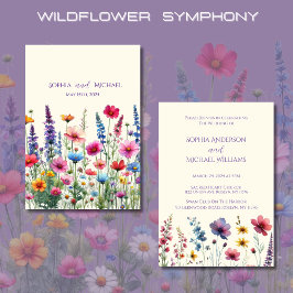 Wildblume Symphony Wedding Thema Einladung