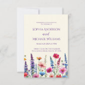 Wildblume Symphony Wedding Thema Einladung (Vorderseite)