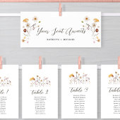 Wildblume Table Seekarte Boho Moderne Karte