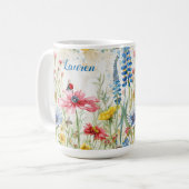 Wildblume Tasse Lady Bug und Bebe Themed Custom (Vorderseite Links)