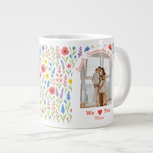 Wildblume Tasse - "Wir Liebe Mama" - Kundenspezifi (Vorderseite Rechts)