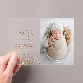 Wildblume Taufe Foto Garten im Blut Acryleinladungen