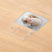 Wildblume Taufe Foto Garten im Blut Acryleinladungen (Ablage )