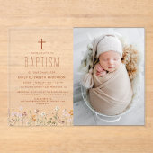 Wildblume Taufe Foto Garten im Blut Acryleinladungen (Vorderseite)