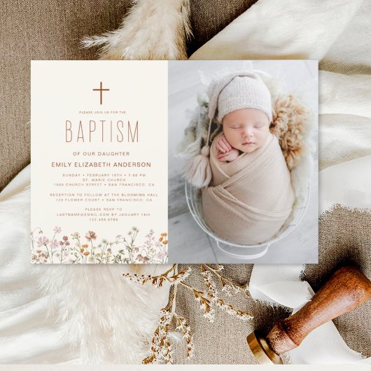 Wildblume Taufe Foto Garten im Blut Einladung