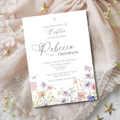 Wildblume Taufe Girl Einladung