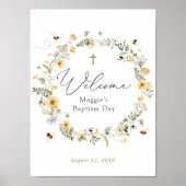 Wildblume Taufe oder Community Welcome Foam Board Poster (Vorne)