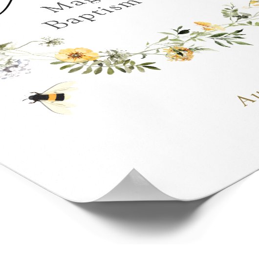 Wildblume Taufe oder Community Welcome Foam Board Poster (Ecke)