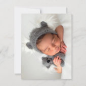 Wildblume Taufe Taufe Mädchen Taufe Danke Karte (Rückseite)