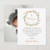 Wildblume Taufe Taufe Mädchen Taufe Danke Karte (Vorne/Hinten)