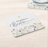 Wildblume Taufen Rechteckiger Pappuntersetzer (angewinkelt)