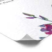 Wildblume Taufen Tabelle Sitzplan Poster (Ecke)