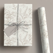 Wildblume Taupe & Cream Ton Blume Art Geschenkpapier Set