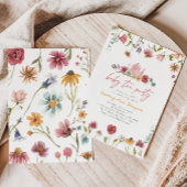 Wildblume Tea Baby Dusche Einladung