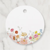 Wildblume Tea Brautparty Geschenkanhänger (Rückseite)