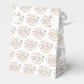 Wildblume Tea Cup Brautparty Geschenkschachtel (Rückseite)