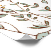 Wildblume Tea Party Dusche Willkommenspender 24x32 Poster (Ecke)