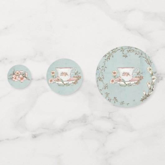 Wildblume Tea Party Konfetti (Vorderseiten)