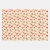 Wildblume Teacup Erdbeerfeld Kinderzimmer Geschenkpapier Set (Vorderseite 3)