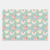 Wildblume Teacup Erdbeerfeld Kinderzimmer Geschenkpapier Set (Vorderseite)