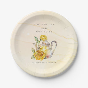 Wildblume Tee Party Babydusche Pappteller