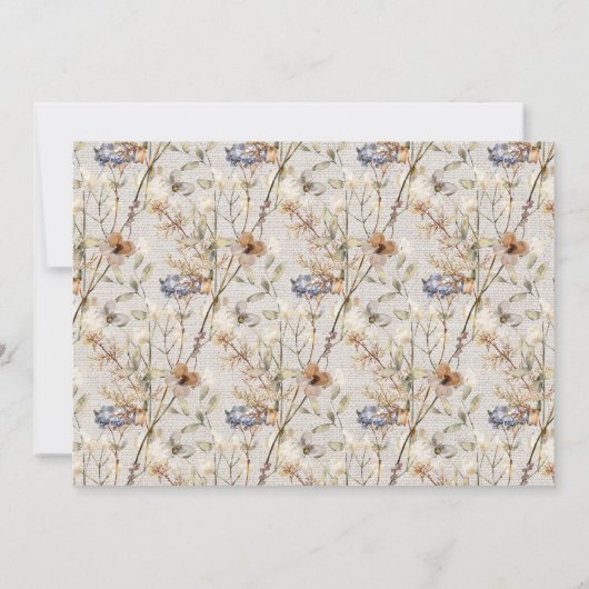 Wildblume Tee Party Brautparty Dankeskarte (Rückseite)