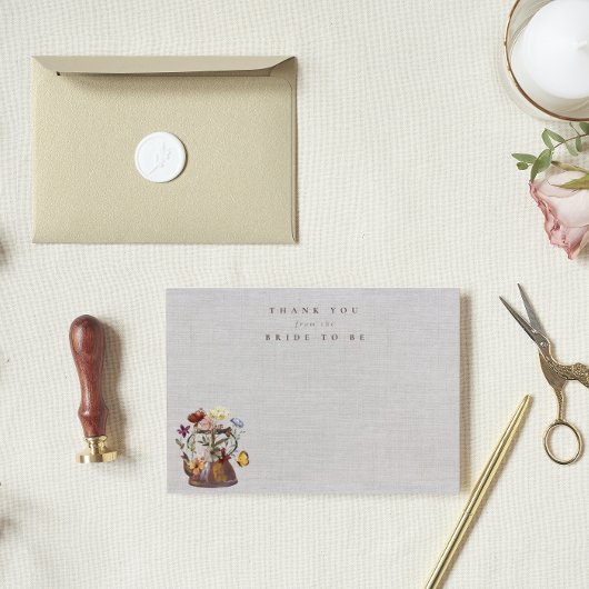 Wildblume Tee Party Brautparty Dankeskarte